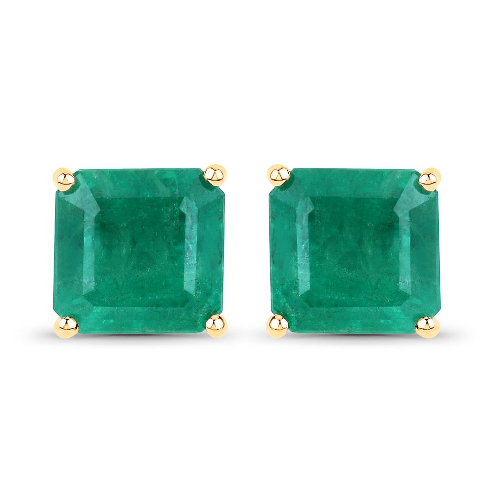 IGI 4.36 CT Zambian Emerald and Diamond Earrings. QJ8423/112-OKSS 
These minimalist yet 