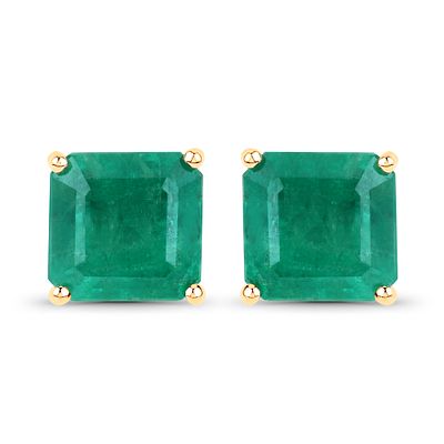 IGI 4.36 CT Zambian Emerald and Diamond Earrings. QJ8423/112-OKSS 
These minimalist yet 