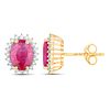 2.88ctw Ruby with Diamond Halo Earrings. QJ8423/107-MSMT 
These exquisite ruby and diamond Image - 1