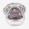 7.21 CT Multi Gemstone & Diamond 925 Ring. QJ8422/2-OKY 
This extraordinary .925 sterling silver Image - 2