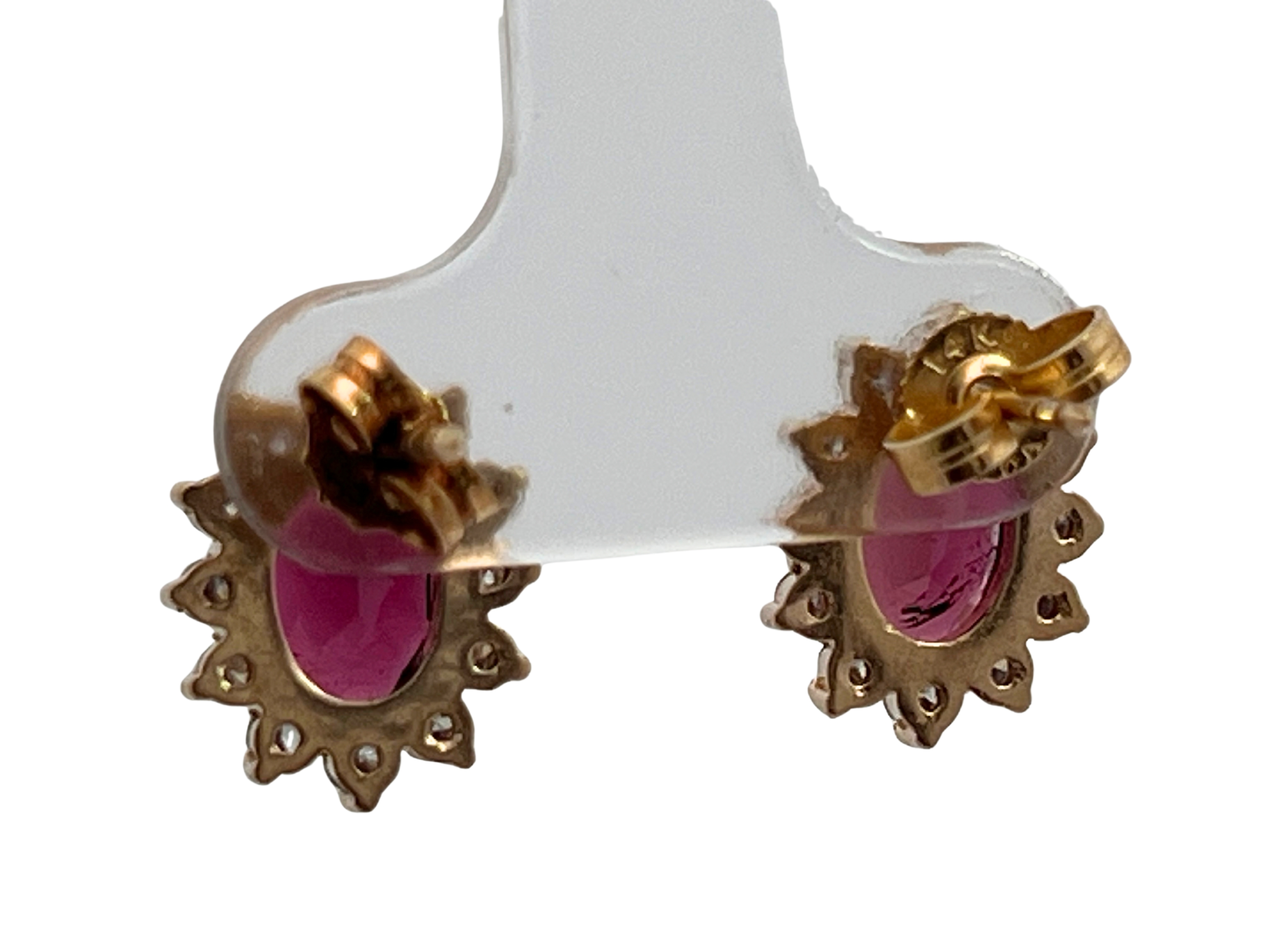 Tourmaline & Diamond Halo Earrings