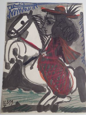 Pablo Picasso Litho on Wove Paper 1961. BAT0326/2-YSS 
Description: Toros y Toreros ( Bulls and 