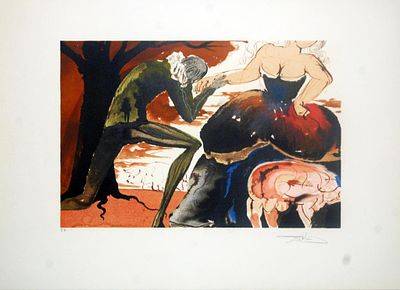 Salvador Dali Lithograph Hand Signed Dated 1971. BAT0626/8-YSSS 
Description: Le Baise Main (The 