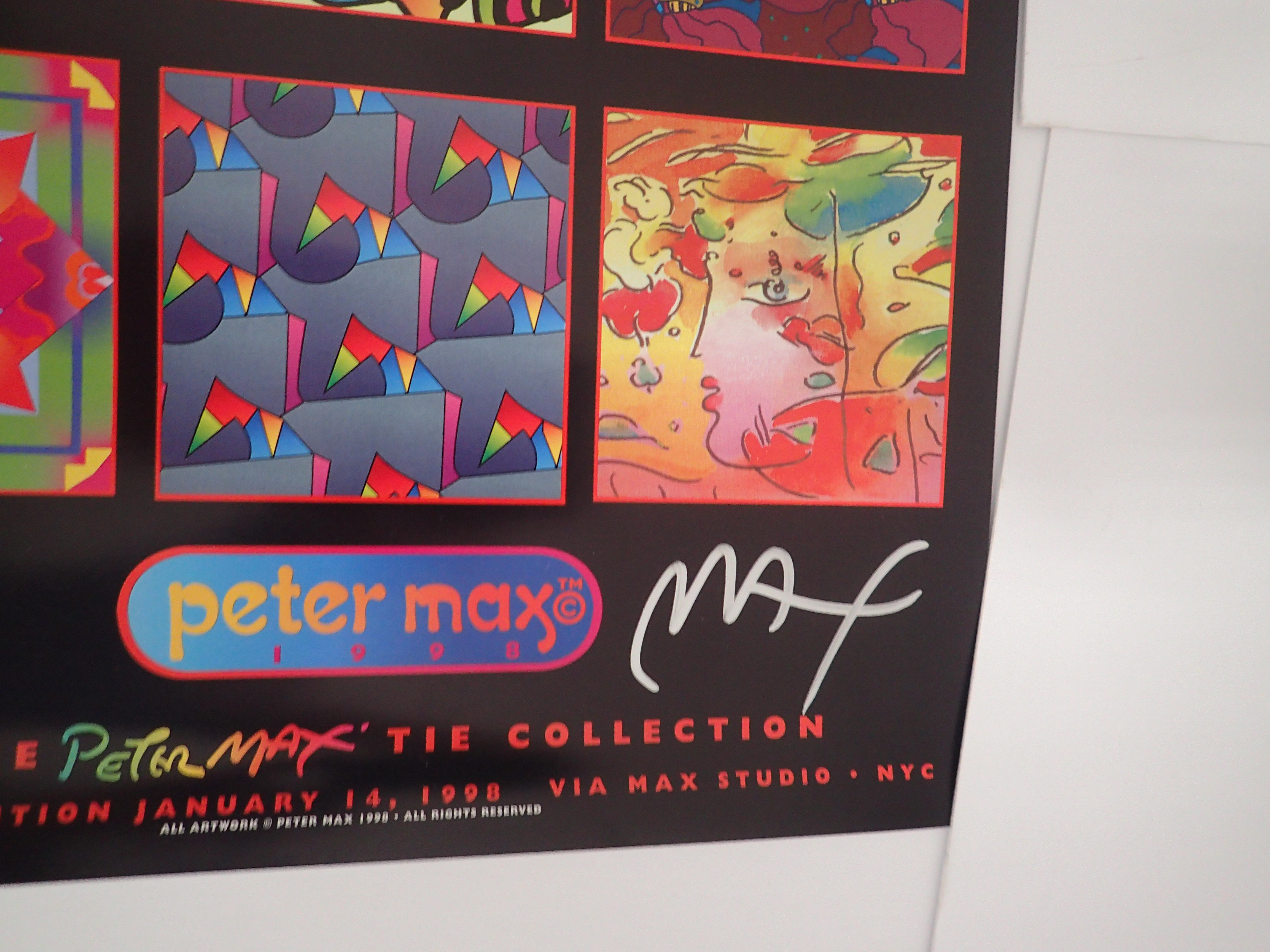 Peter Max Original Litho Signed in SIlver Marker