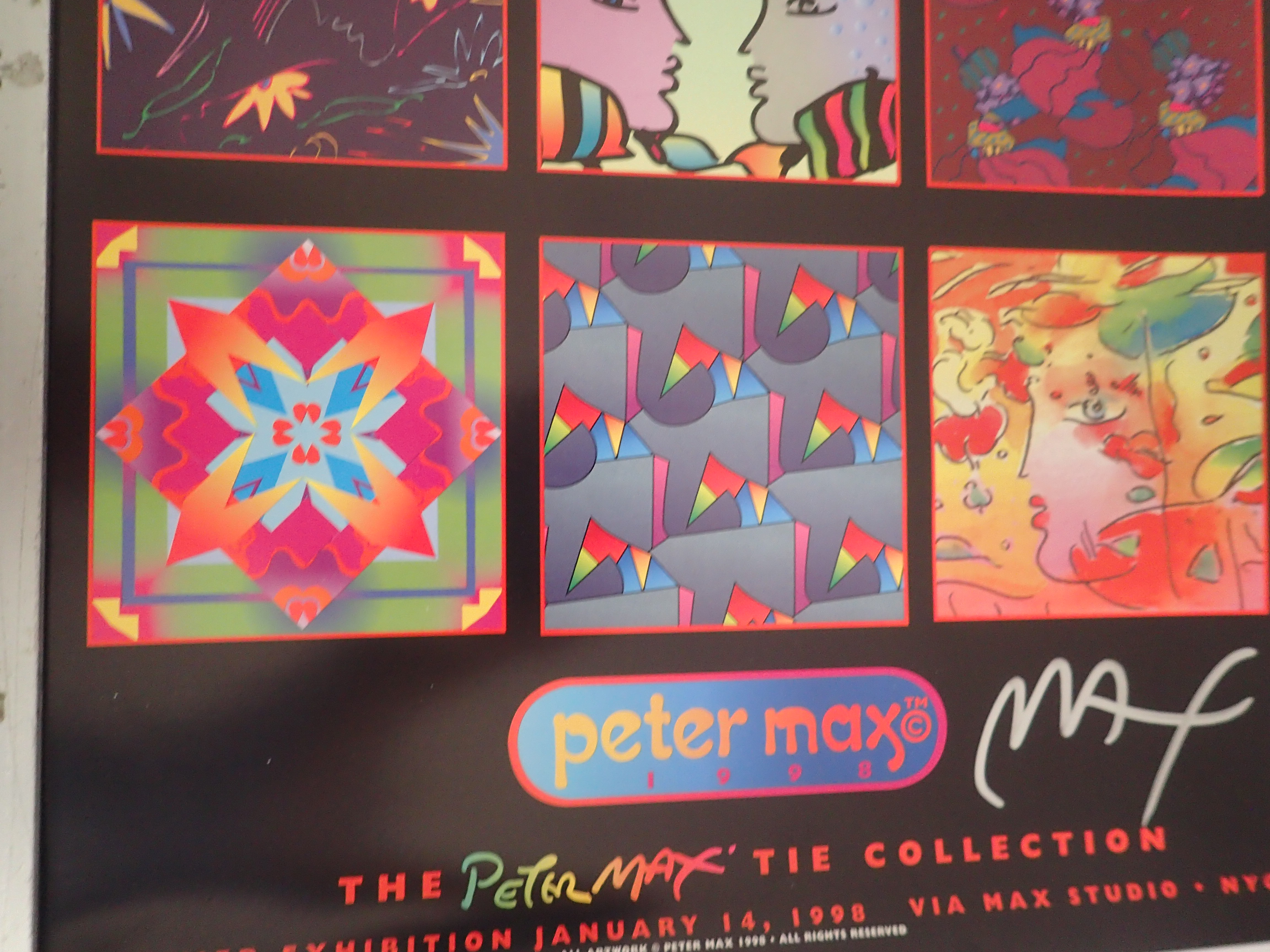 Peter Max Original Litho Signed in SIlver Marker