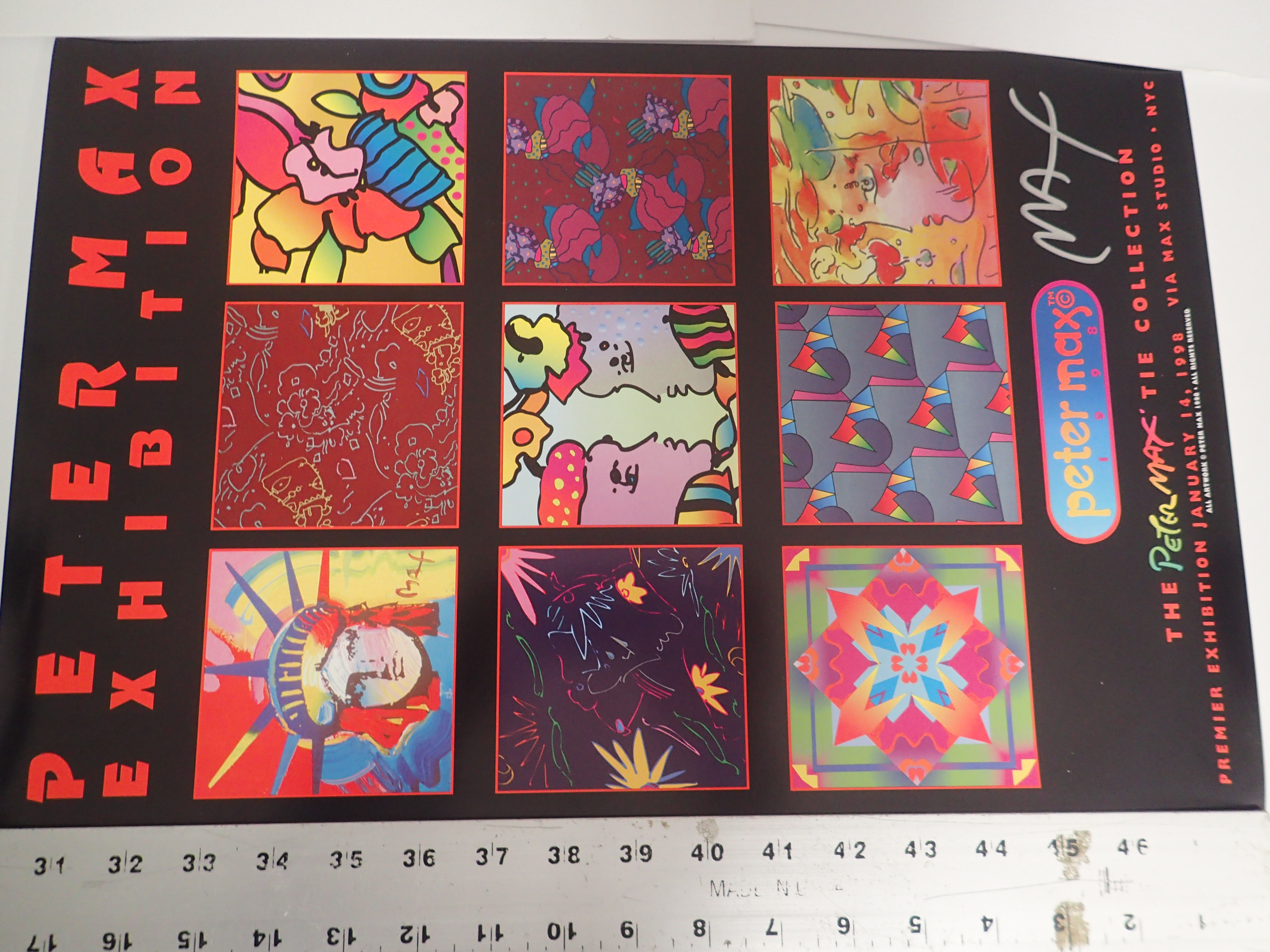 Peter Max Original Litho Signed in SIlver Marker