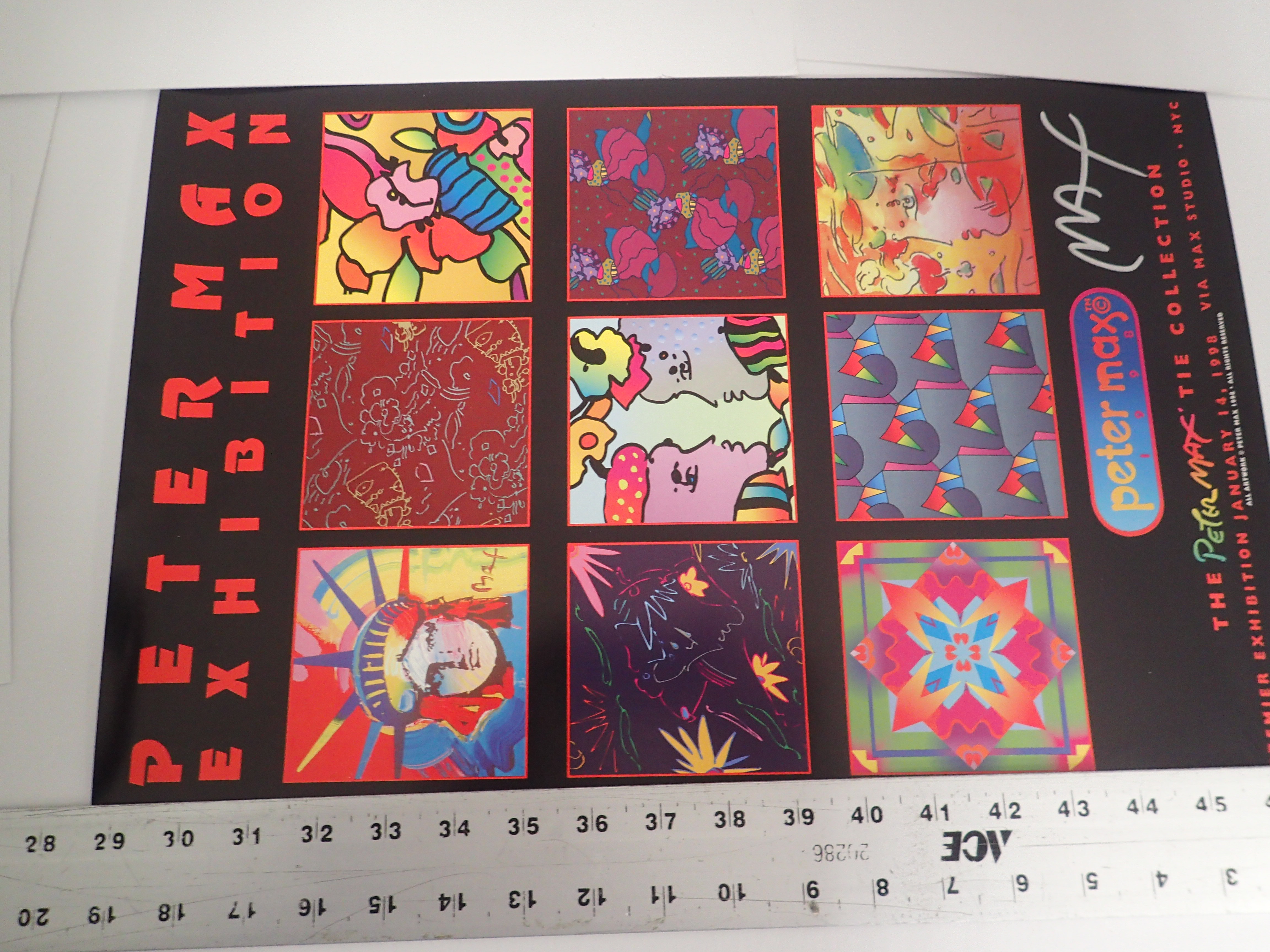 Peter Max Original Litho Signed in SIlver Marker