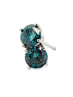 1CTW Blue Diamond Stud Earrings. MCE04B/36-TYS 
These striking vivid blue diamond stud earrings 
