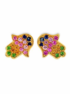 EFFY Hamsa Hand Sapphire Stud Earrings Sapphire Earrings. DTI0014/32-MMK 
A soulful and stylish 