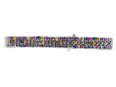 Multicolor Sapphire Tennis Bracelet. ISL2293/56-MSSS 
This dazzling bracelet showcases the 