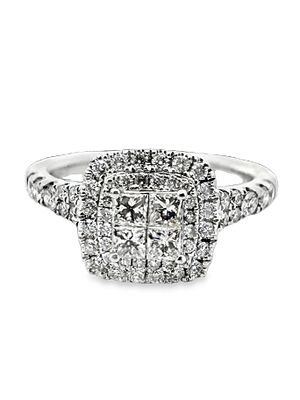 14K Diamond Ring. ISL2293/14-TKS 
This dazzling ring, crafted 14K white gold, features a 