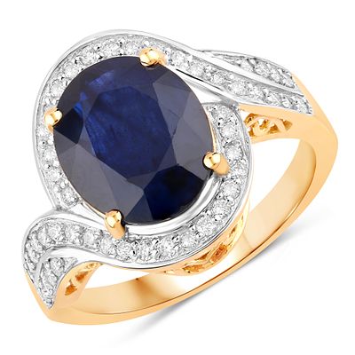 Blue Sapphire and Diamond Ring. QJ8423/1-MEYK 
This ring combines classic luxury with modern 