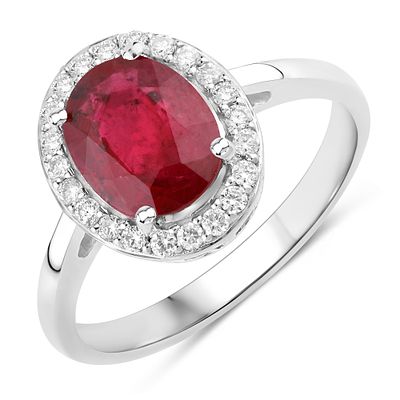 Ruby and Diamond Ring. QJ8423/27-MELK 
Radiant and refined, this exquisite ring features a vivid 