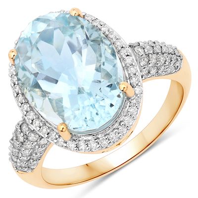 4.95 Carat Aquamarine and Diamond Ring. QJ8423/58-MSNS 
Radiating serene beauty and 