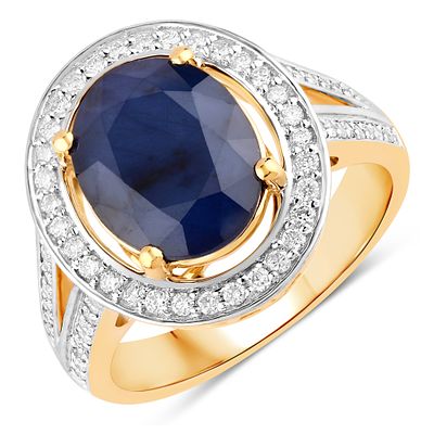 4.32 Carat Blue Sapphire and Diamond Ring. QJ8423/9-MYEE 
A striking expression of timeless 