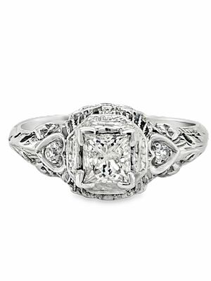 Vintage Style Diamond Unity Ring. E7750/12-KKS 
Masterfully crafted in 18k white gold, this ring 