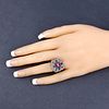 4.52 CT Kyanite Tourmaline and Diamond Ring. QJ8422/32-OAY 
A Collector's Statement Piece! This Image - 2