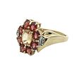 Multi Gemstone Cluster Ring. S/3.8-EYS 
This ornate ring features a central oval-cut Image - 1