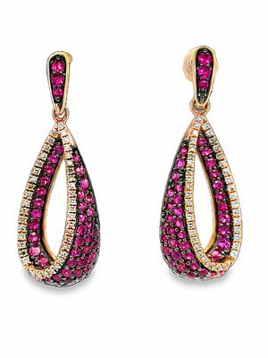 EFFY Ruby & Diamond Earrings. DTI0014/13-AAK 
These EFFY Ruby Royale dangle earrings are crafted 