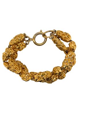 Vintage Chanel 3-Strand Gold Nugget Bracelet. DTI0014/41-TKK 
A rare and bold treasure from the 