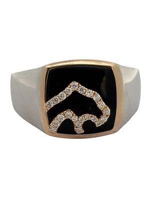 14K EFFY Panther Onyx Diamond Ring. DTI0014/30-MOTK 
This distinctive ring from the EFFY 