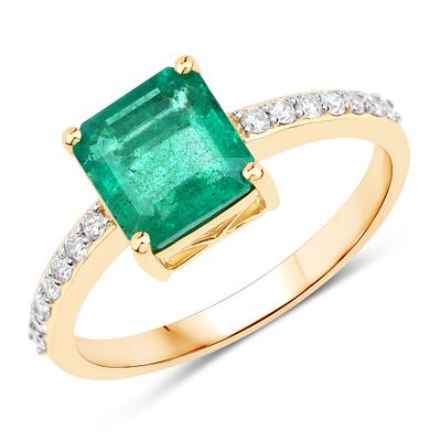IGI Certified 1.67CT Zambia Emerald and Diamond Ring. QJ8423/34-MONS 
A captivating blend of 