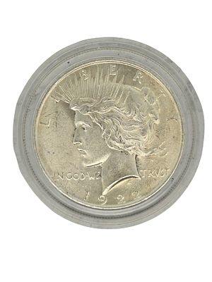 1922 Peace Silver Dollar Choice BU. S/26.7-YS TITLE DESCRIPTION: 1922 Peace Silver Dollar Choice 