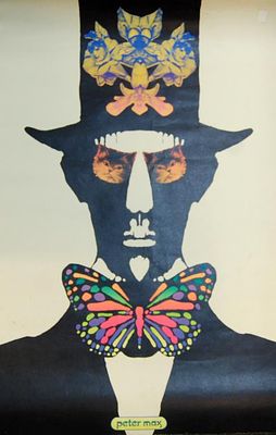 Peter Max Lithograph 1967. BAT825B/10-YSS Description: Topcat Artist Name: Peter Max Medium: 