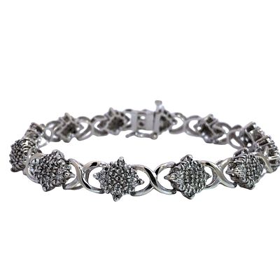 Diamond Bracelet. Elevate your jewelry collection with this exquisite 10K white gold bracelet 