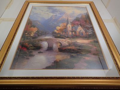 Thomas Kinkade Offset Litho Signed 1998. BAT725B/7-YSS Description: The Mountain Chapel (large) 