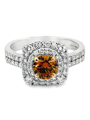 GIA Certified Natural Fancy Color Diamond Ring. E7605/23-MAES 
GIA-certified Fancy Deep Brownish 