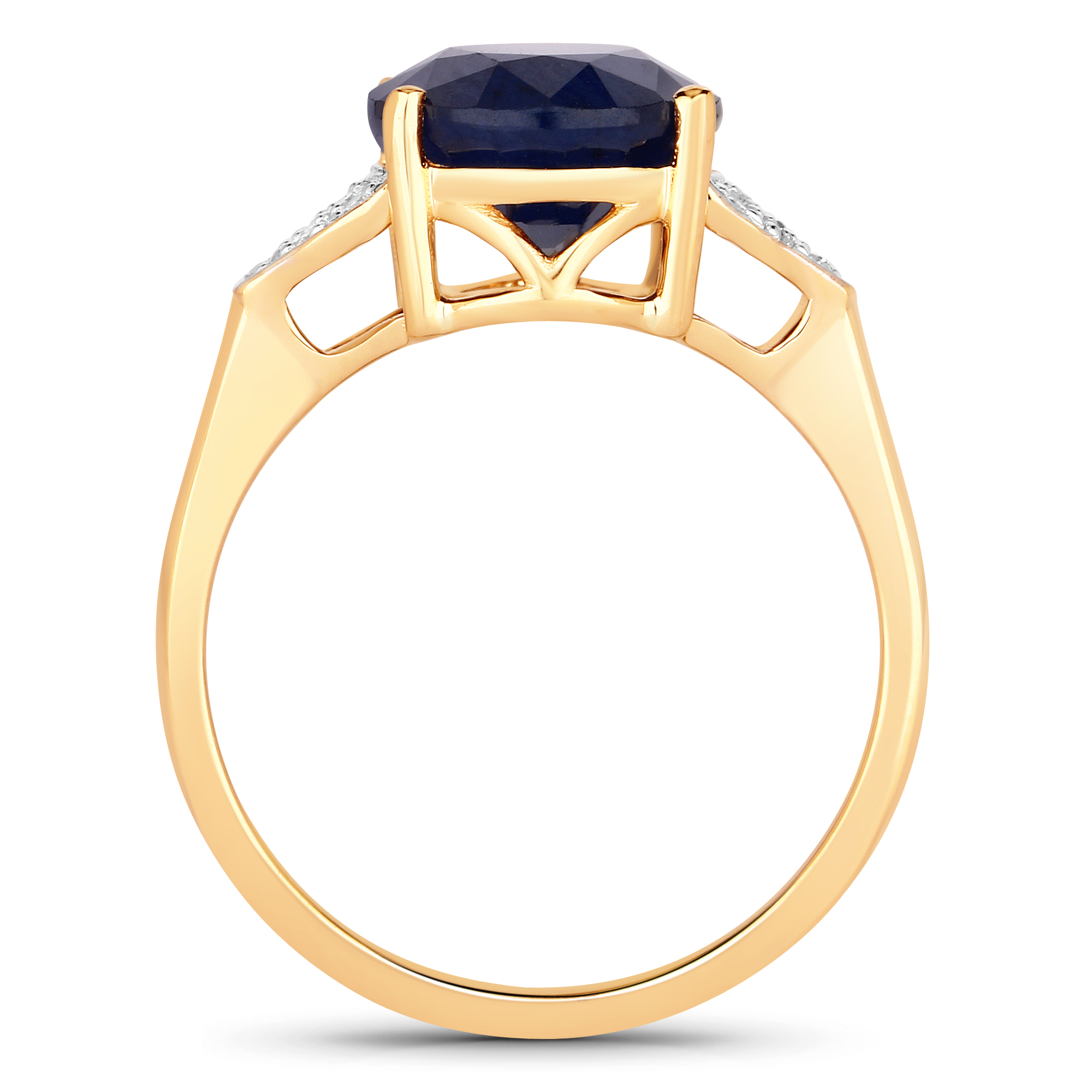 Natural Blue Sapphire and Diamond Ring
