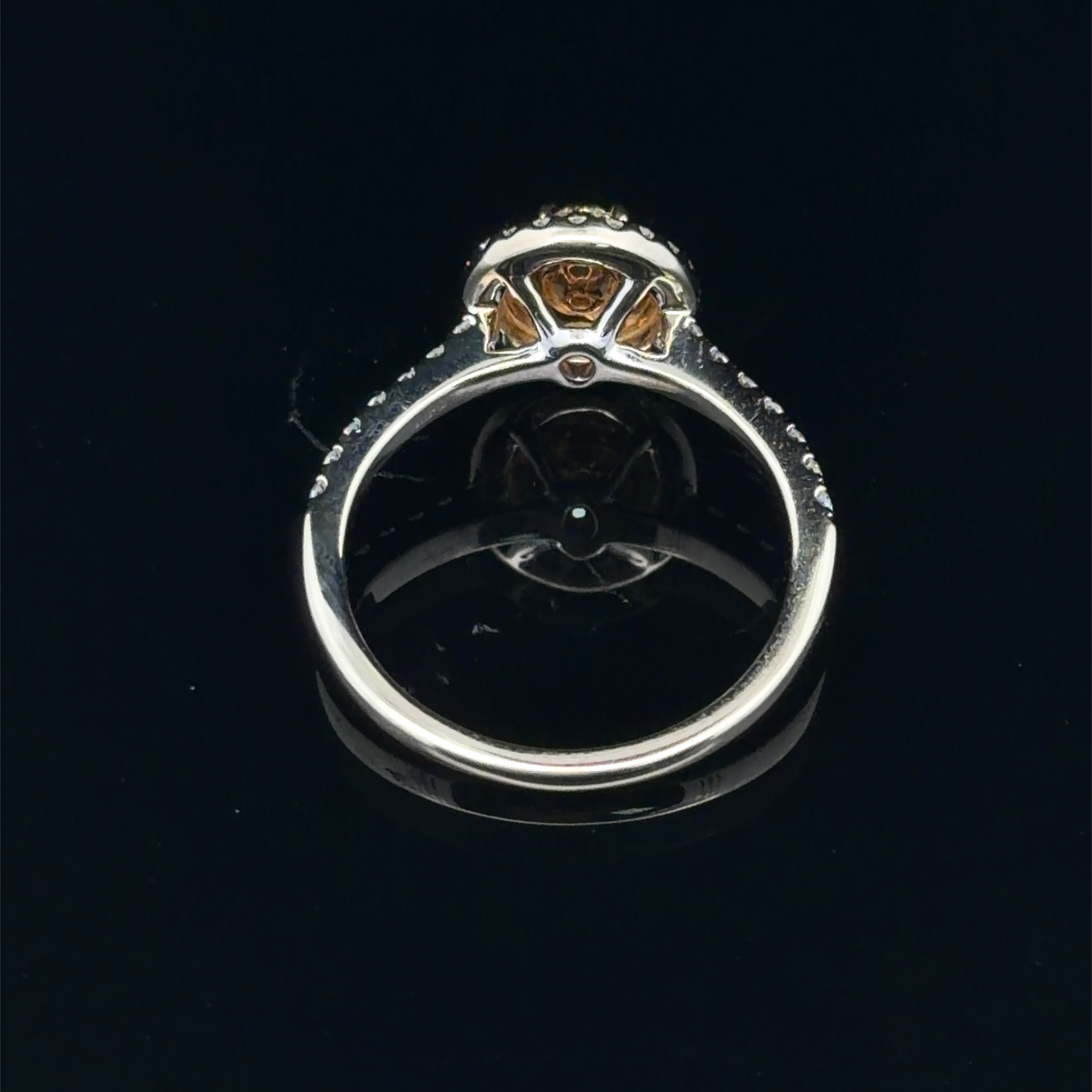18K Double Halo Fancy Diamond Ring