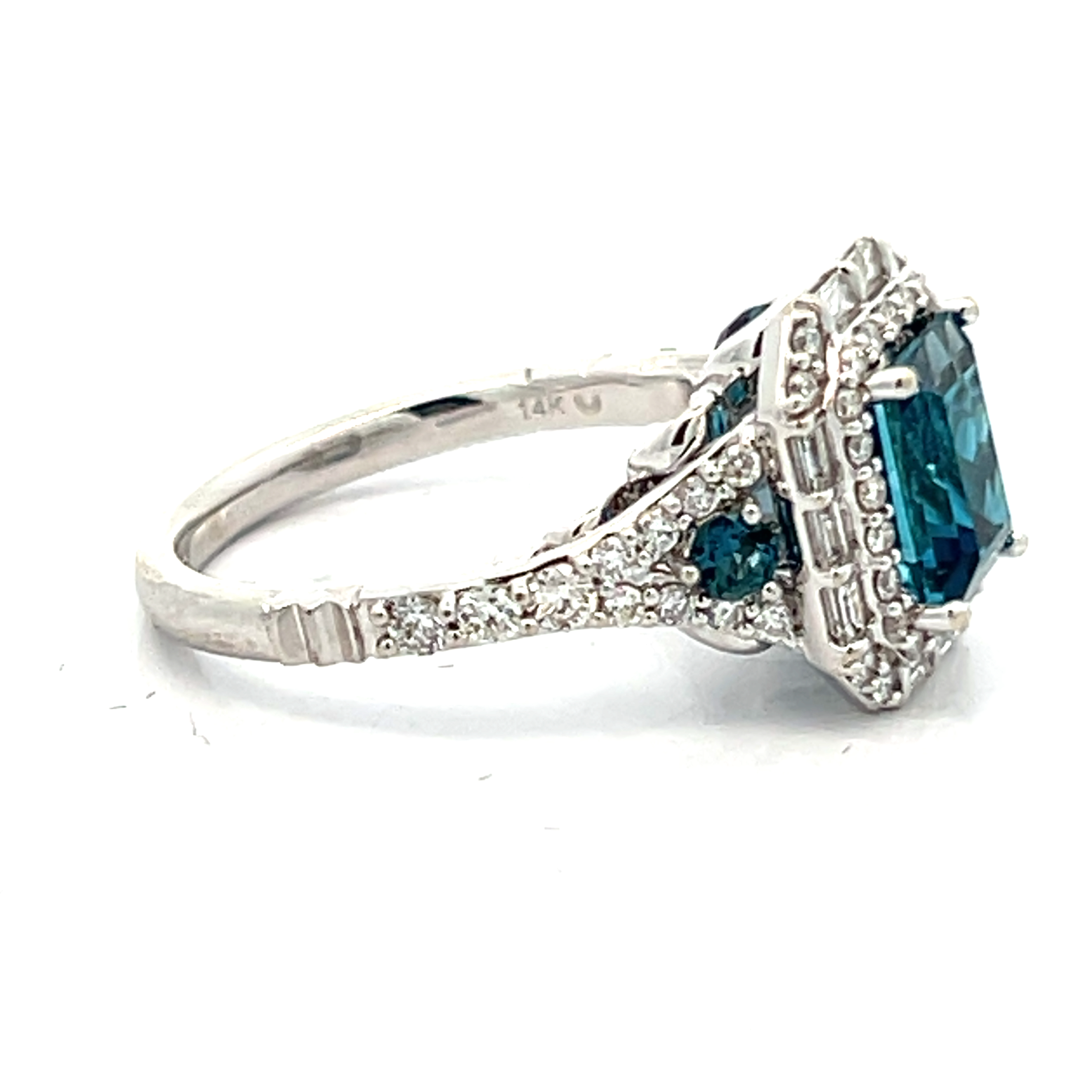 Disney London Blue Topaz and Diamond Ring