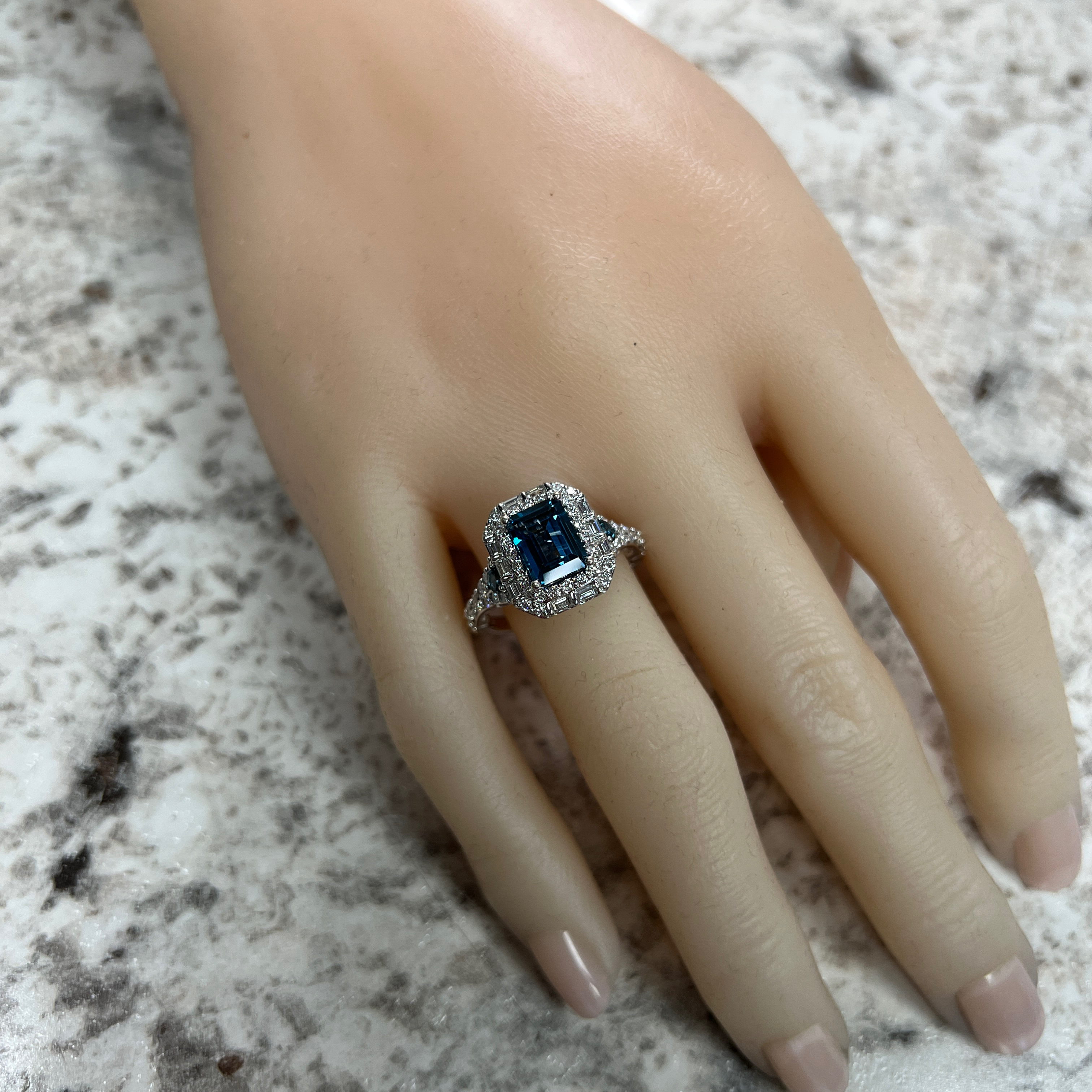 Disney London Blue Topaz and Diamond Ring