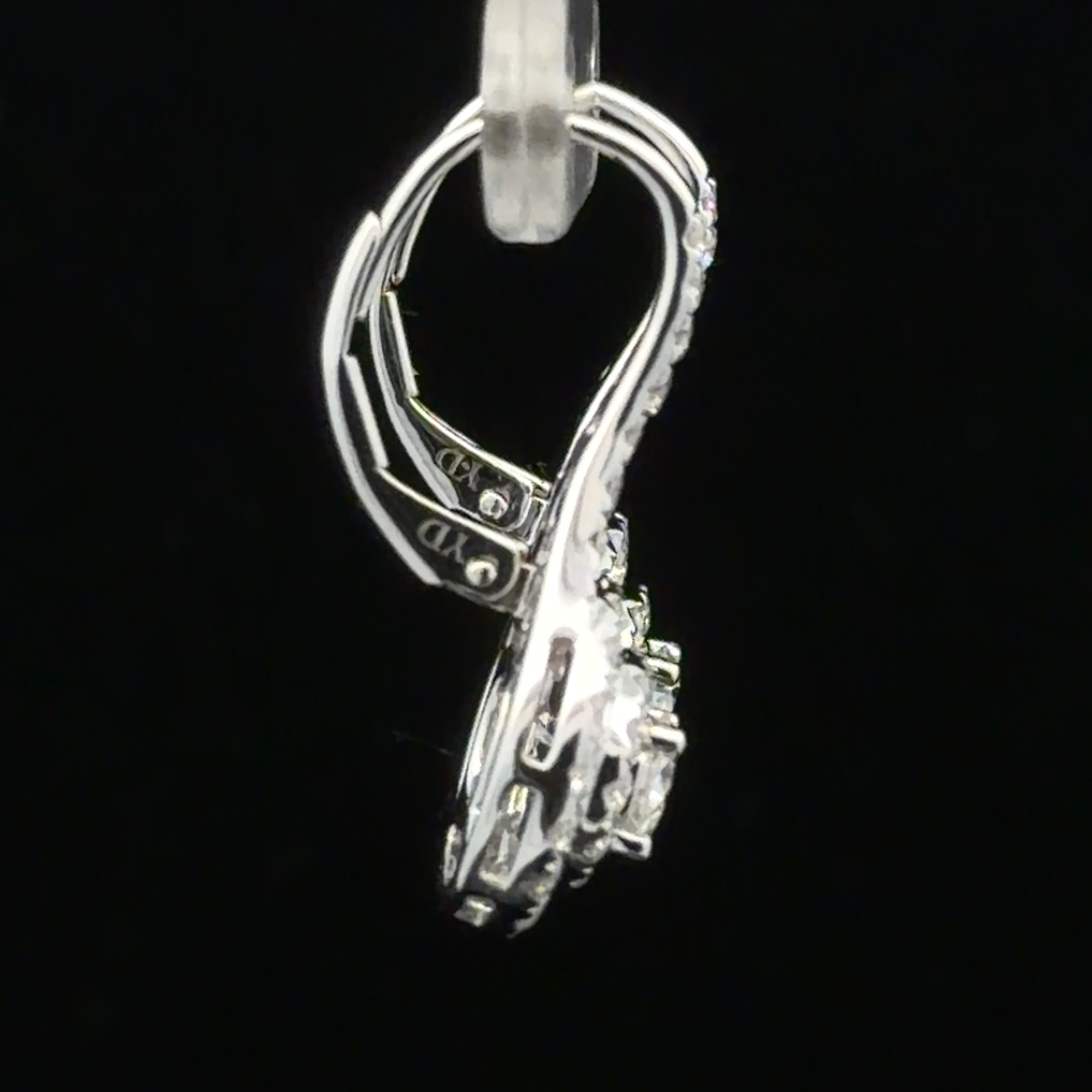 Diamond Cluster Drop Earrings