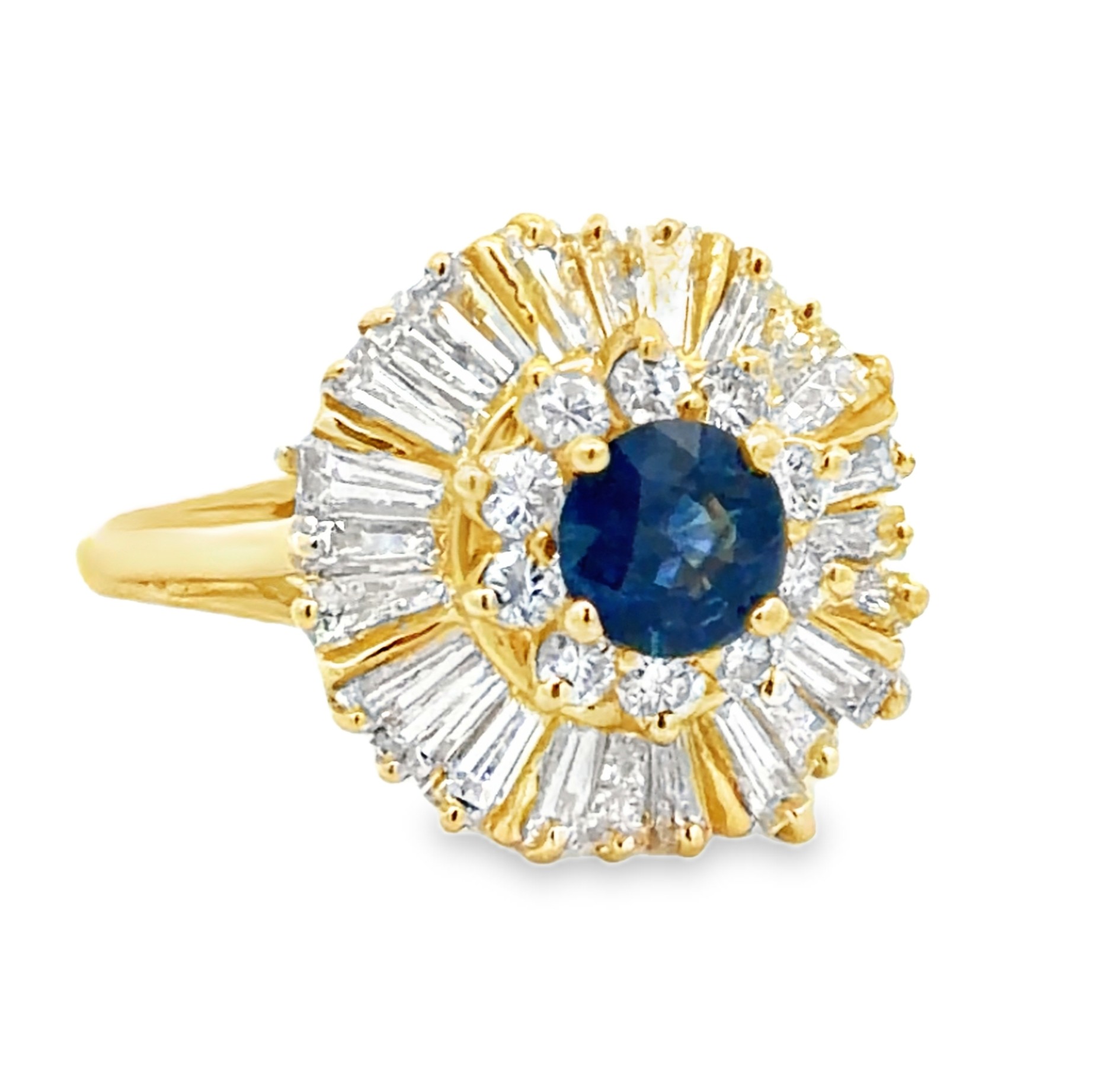 Diamond and Sapphire Ballerina Ring