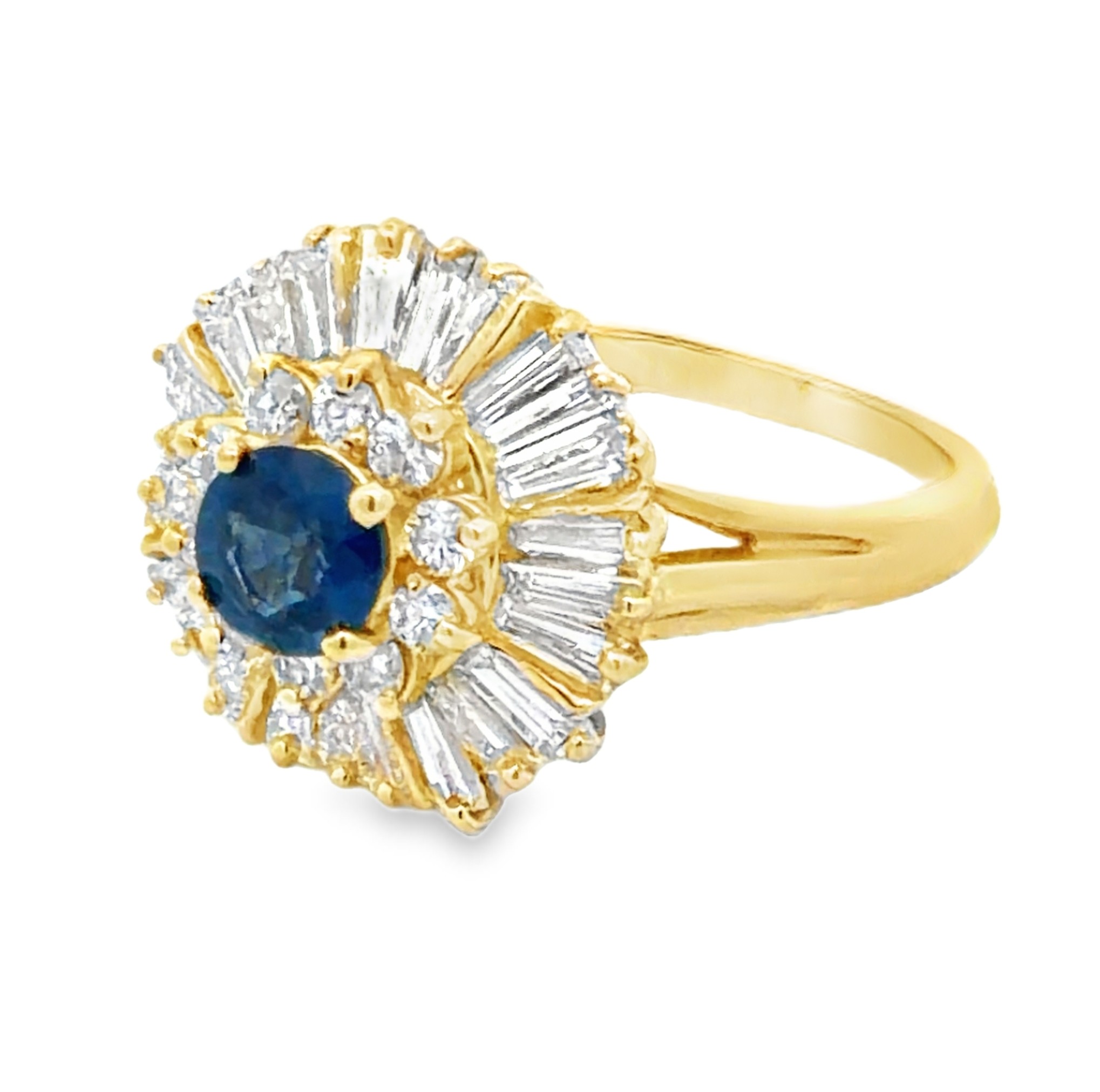 Diamond and Sapphire Ballerina Ring
