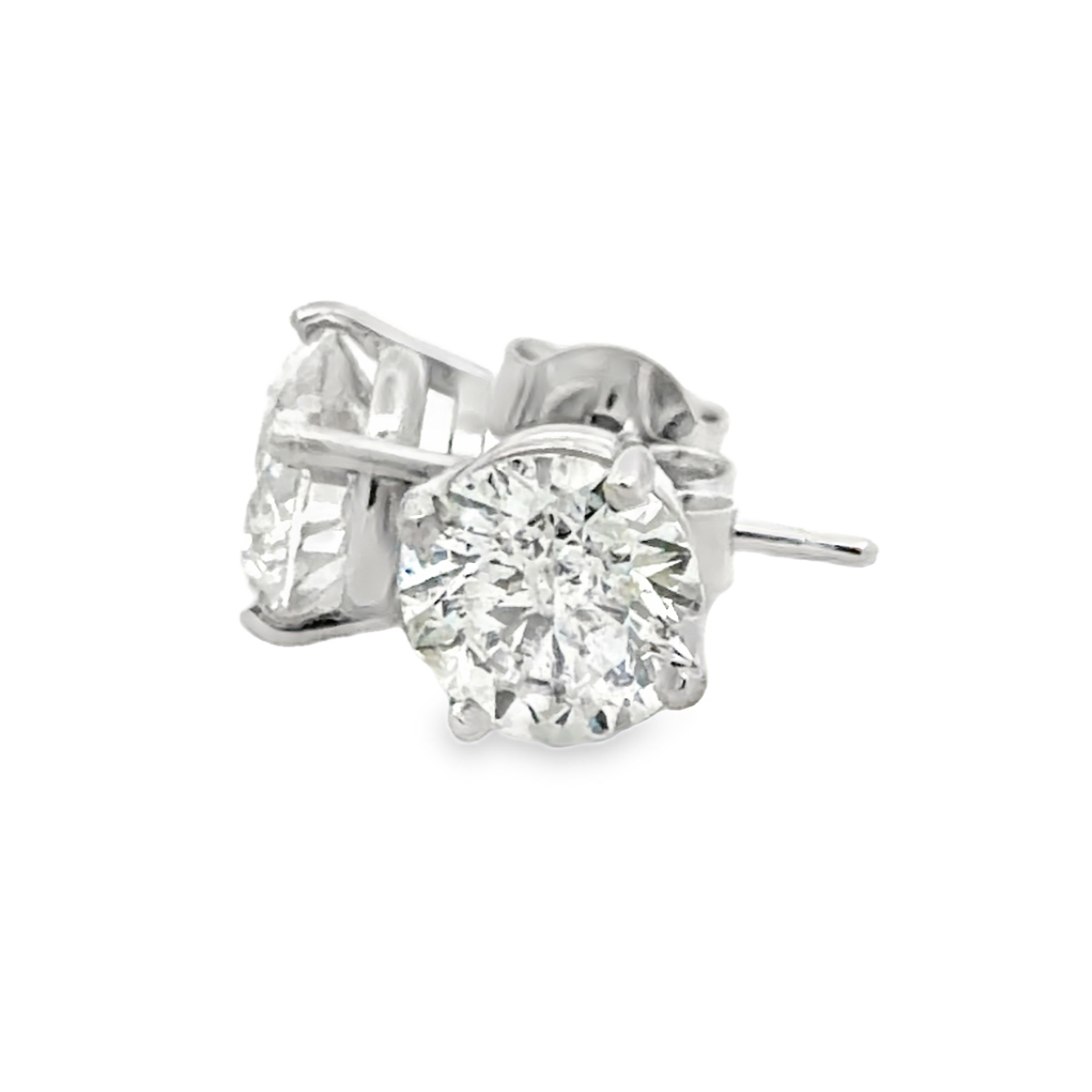 White Gold Diamond Stud Earrings