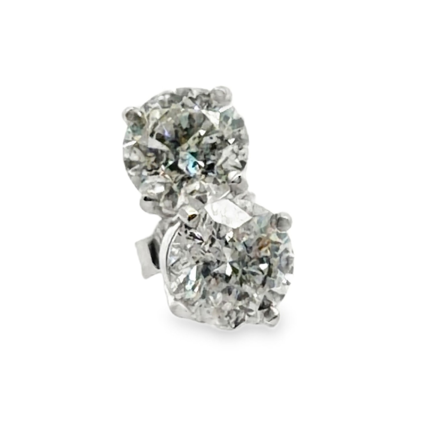White Gold Diamond Stud Earrings