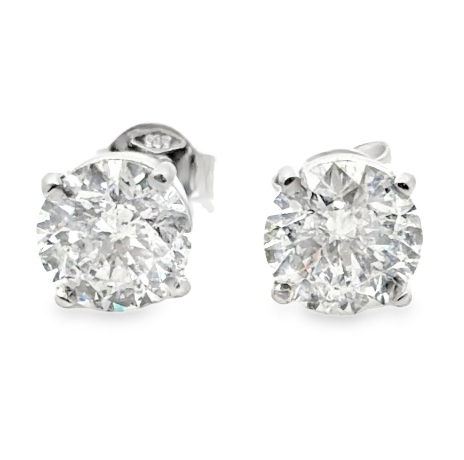White Gold Diamond Stud Earrings