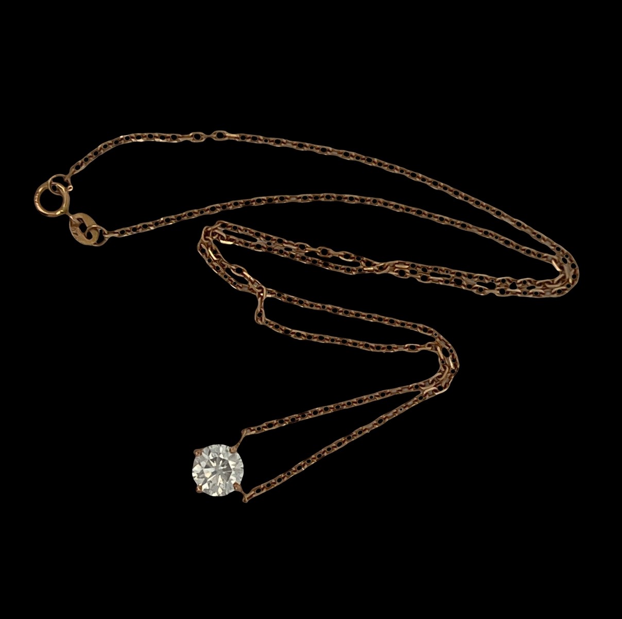 18K Natural Diamond Necklace