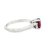 Spinel and Diamond Ring . ISL2418/457-KYS 
This refined three-stone ring showcases a vivid Image - 3