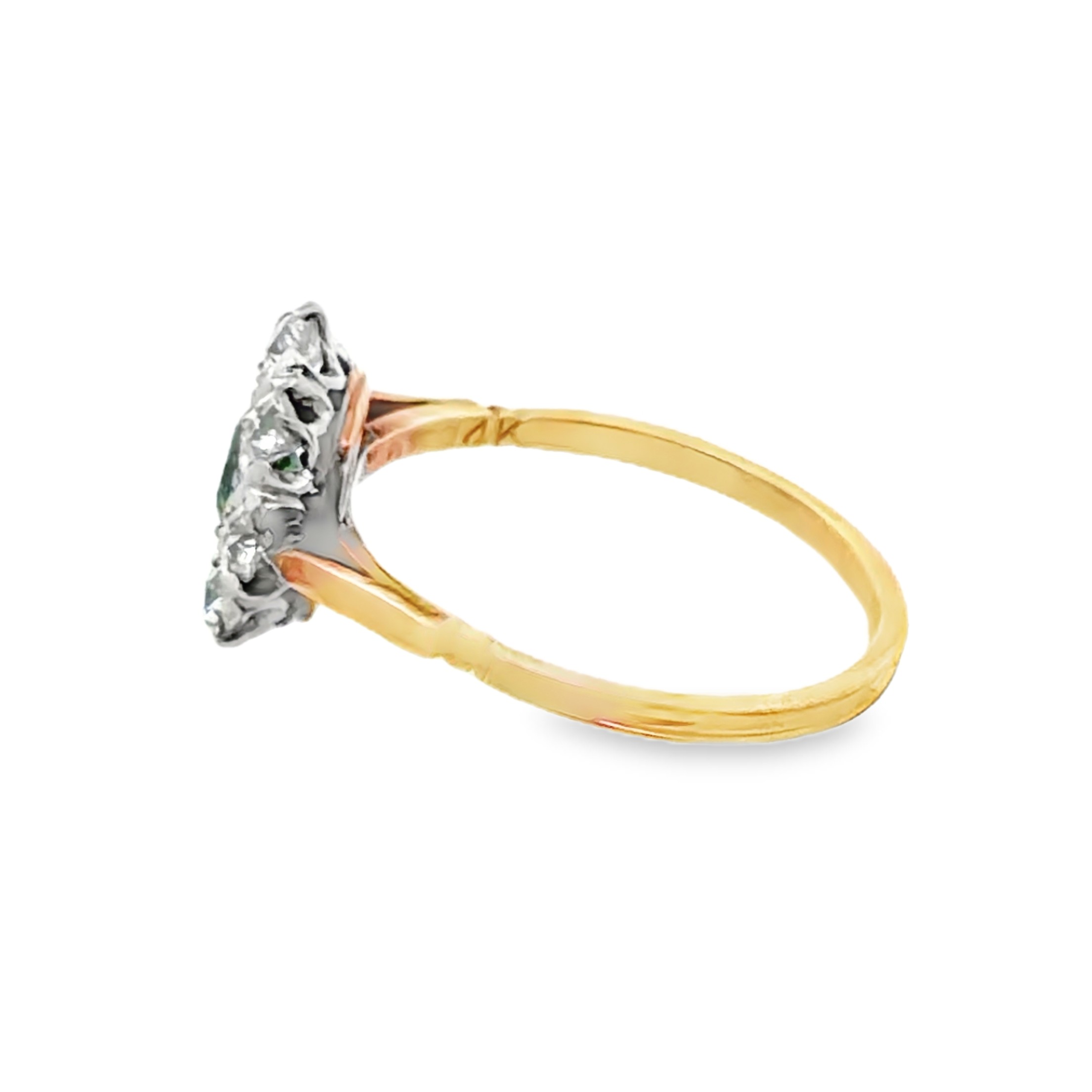 Natural Tsavorite and Diamond Ring