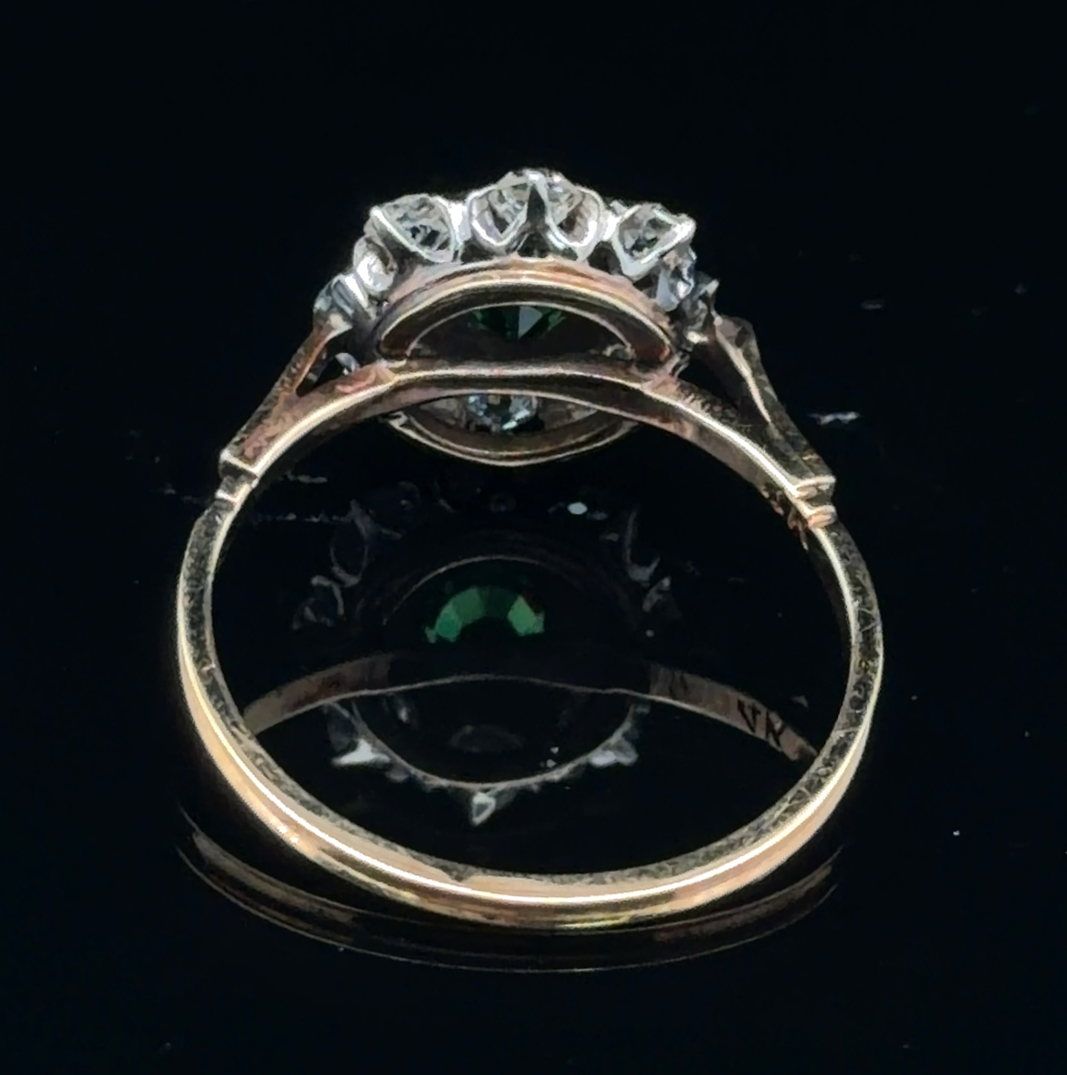 Natural Tsavorite and Diamond Ring
