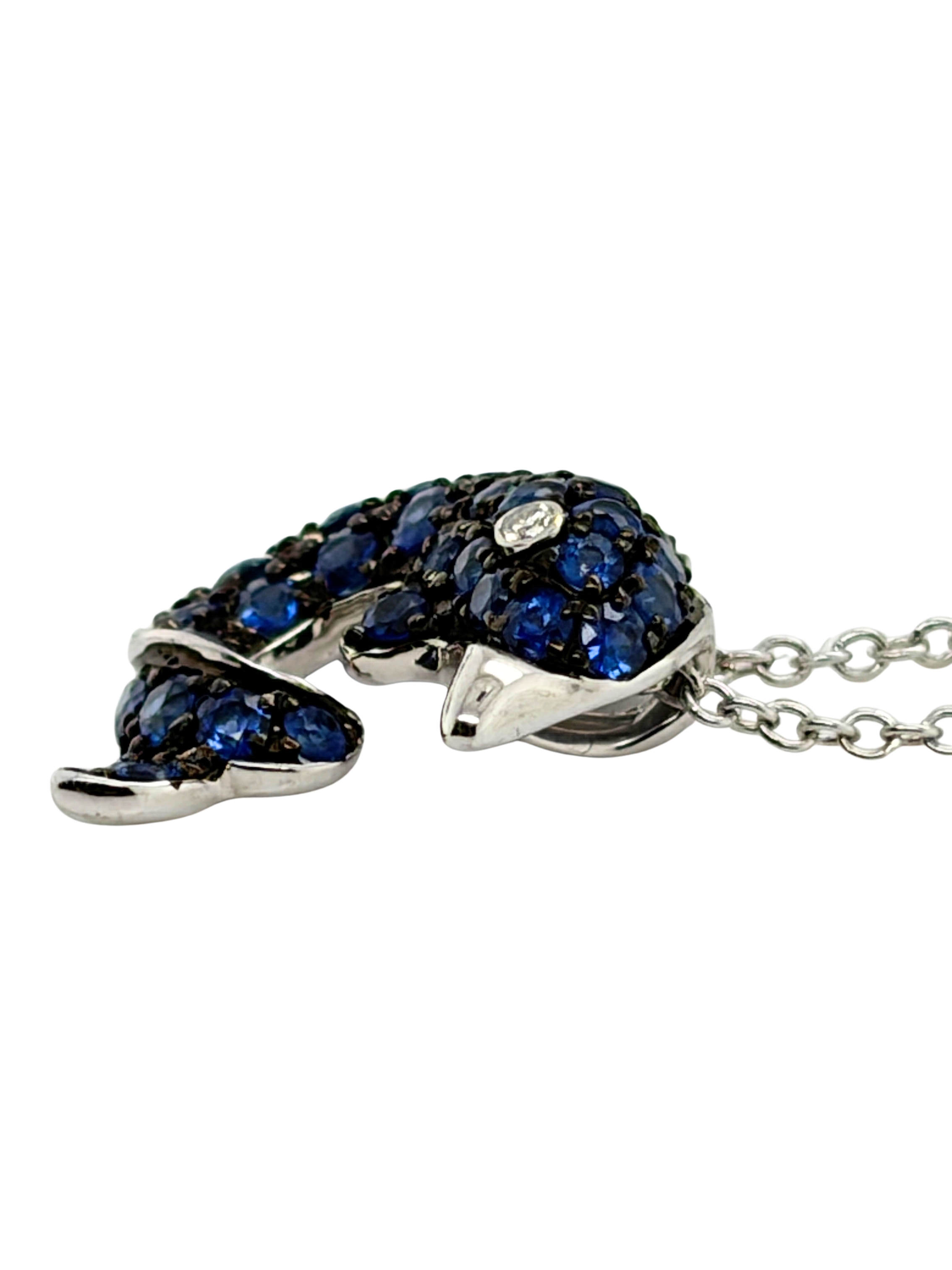 EFFY Sapphire Dolphin Pendant on Chain