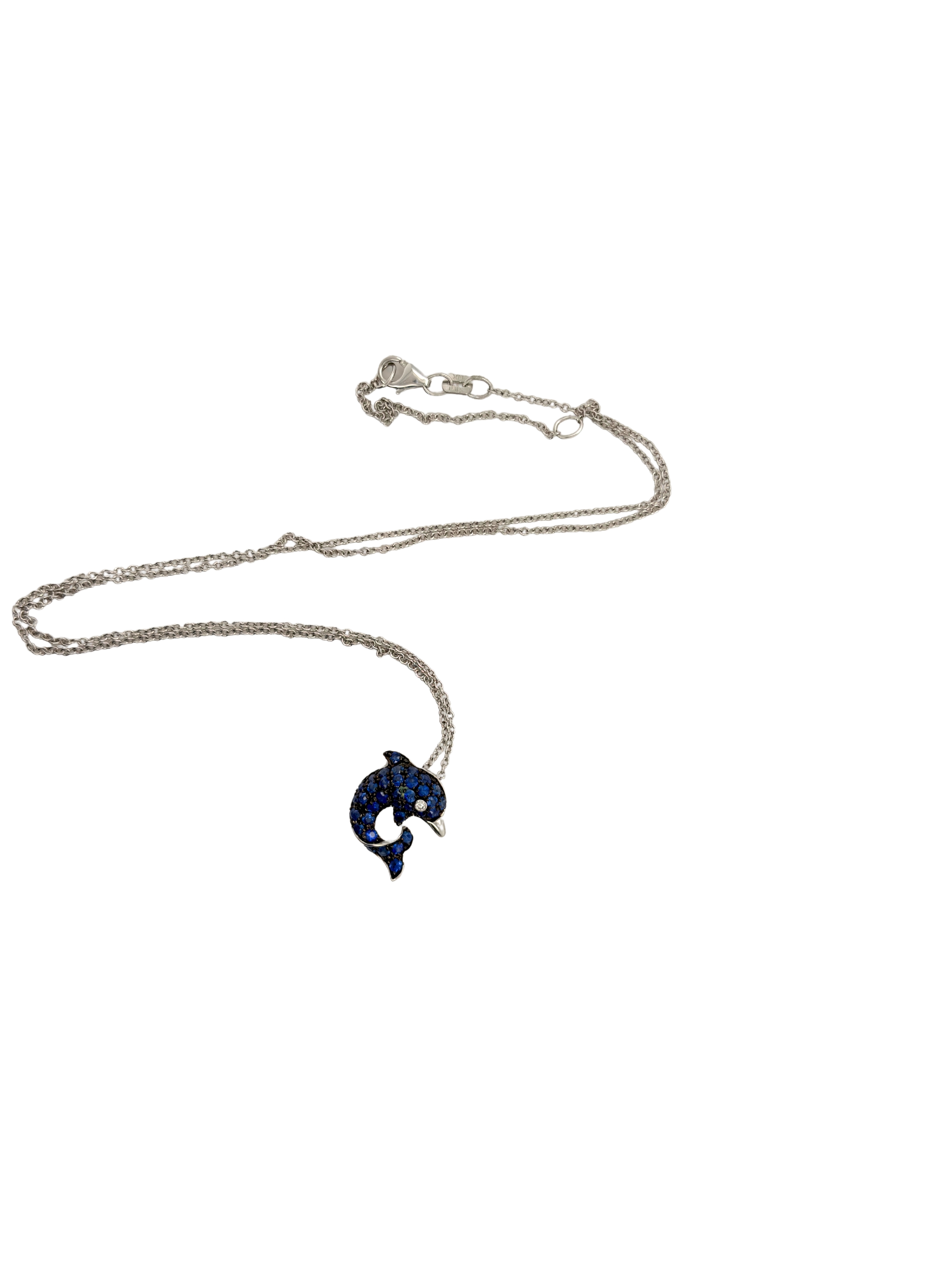 EFFY Sapphire Dolphin Pendant on Chain