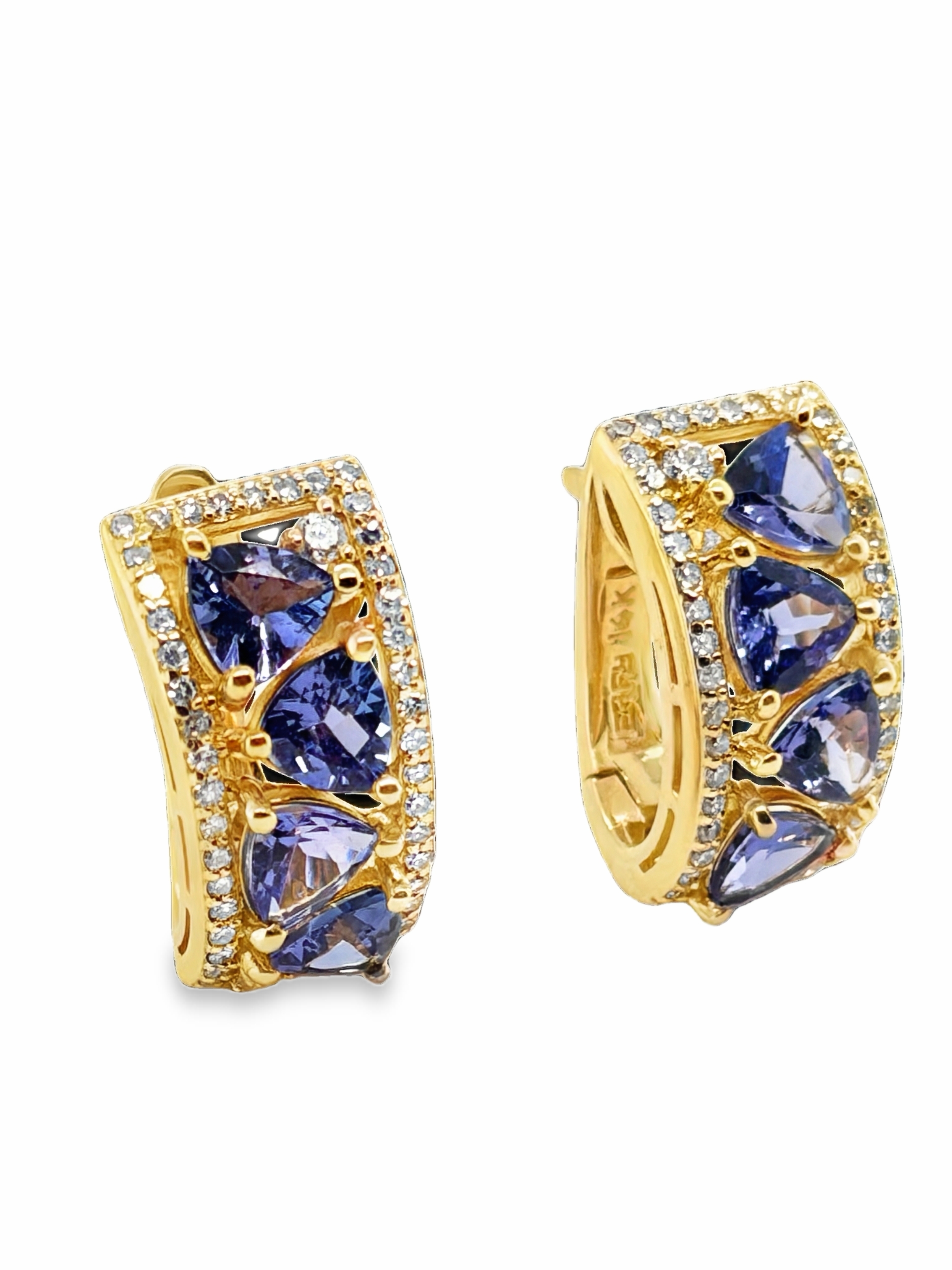 EFFY Tanzanite & Diamond Hoop Earrings