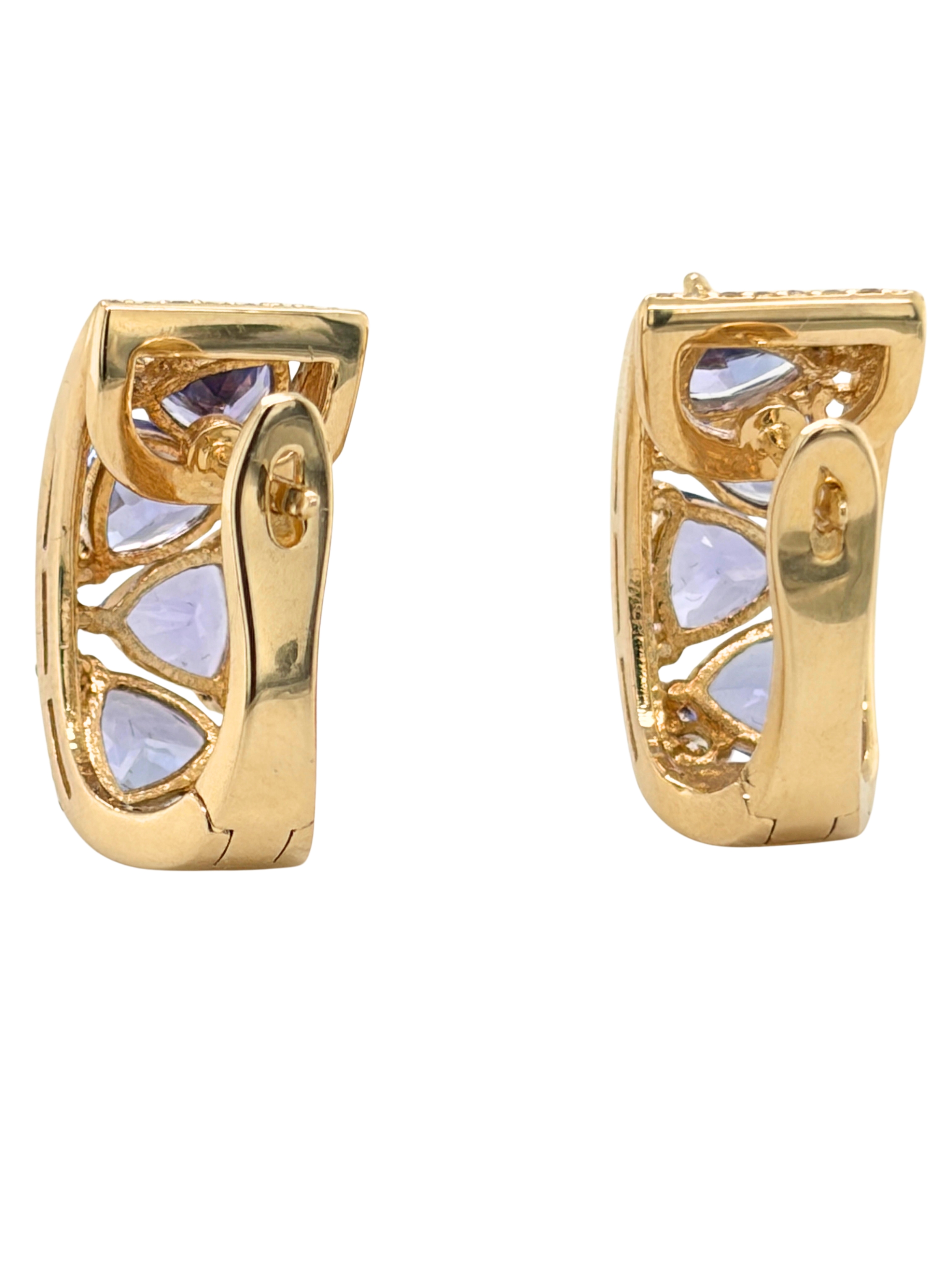 EFFY Tanzanite & Diamond Hoop Earrings