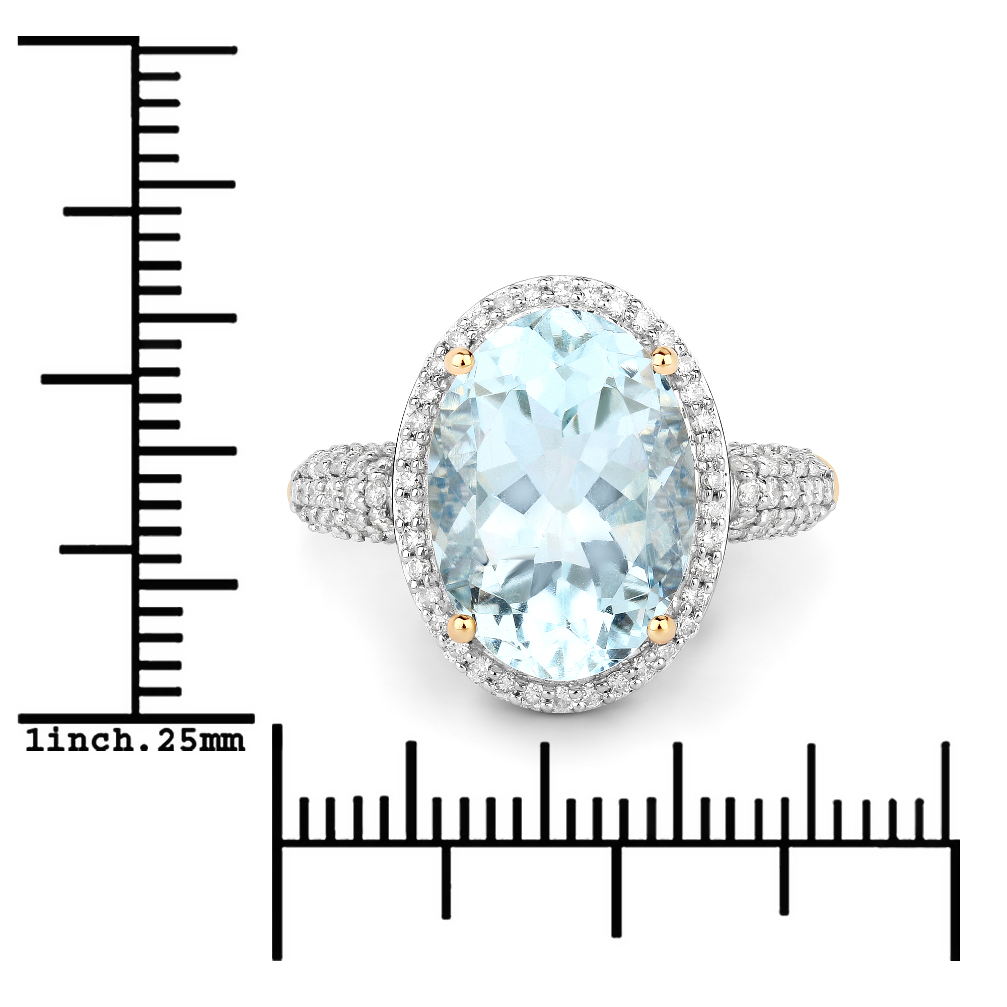 4.95 Carat Aquamarine and Diamond Ring